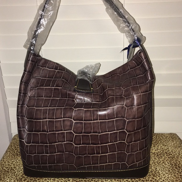 Dooney & Bourke Croco Leather 3pc Set DEFECT - Picture 5 of 8